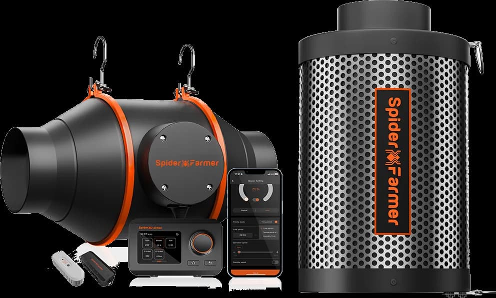 Kit ventilador + filtro de carbón 4" con GGS